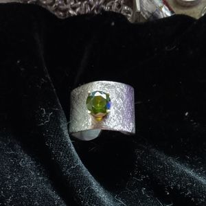 Sterling silver and Peridot Ring